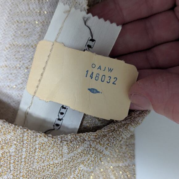 Vintage Metallic Belted Fringe Mini Dress Sleeveless Toni Todd Glam Date Night - Picture 5 of 7